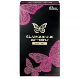 Mềm mại ấm nóng với bao cao su Jex Glamourous Butterfly hot type 