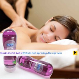 Gel bôi trơn tạo ẩm kết hợp massage toàn thân Durex Play Massage 2 in 1